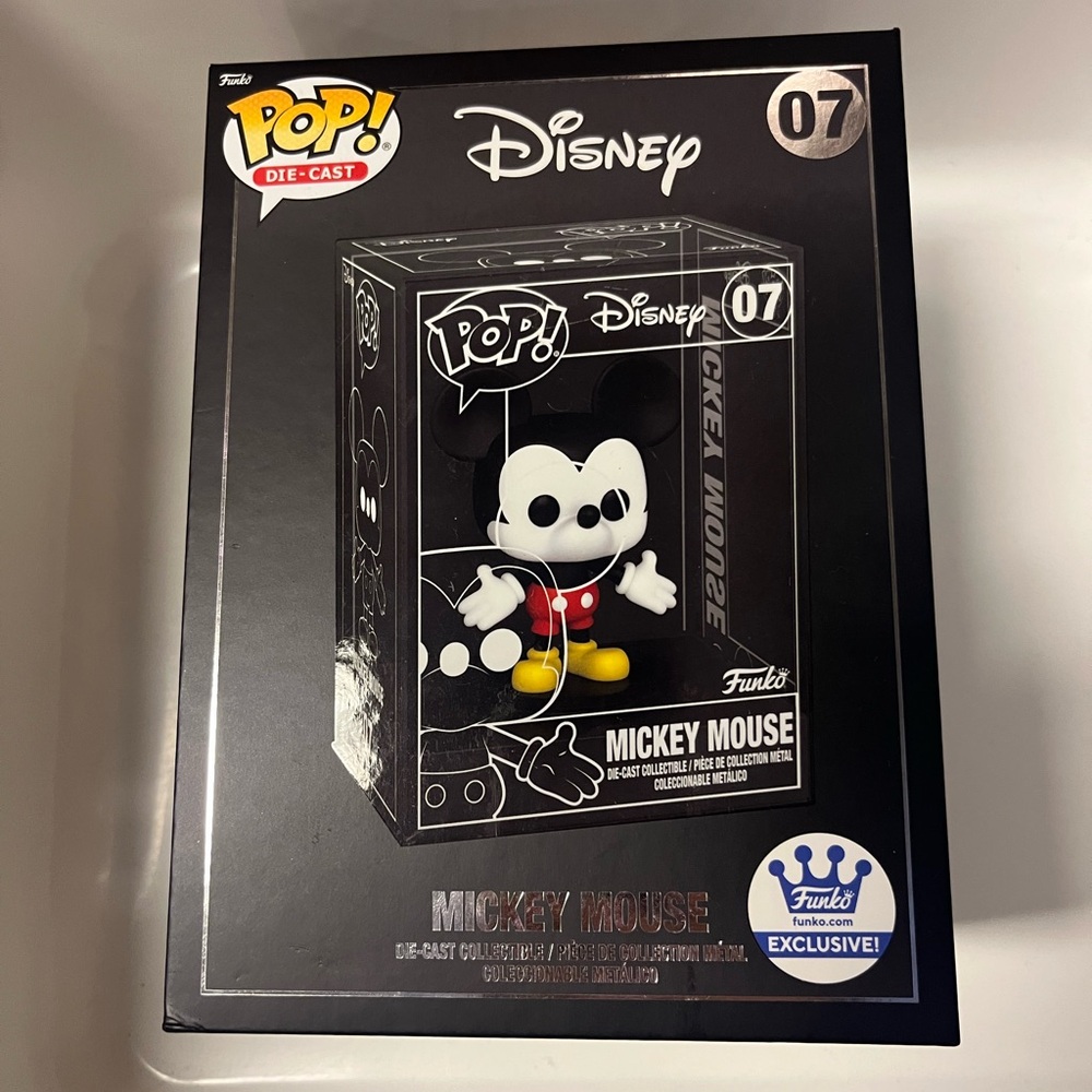 Disney Pop! Die-Cast Mickey Mouse Figure - Black, White, Red, Yellow